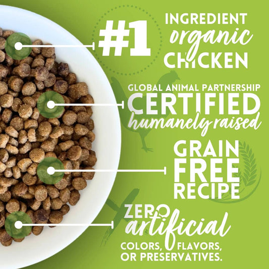 Tender & True Organic Chicken & Liver Recipe Dry Cat Food – 3 lb