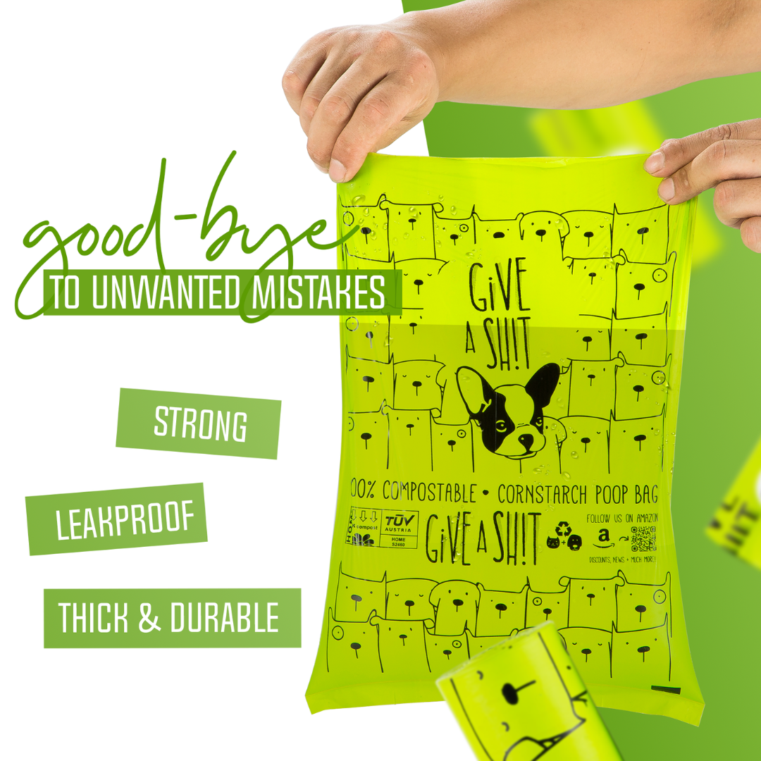 Leakproof Home Compostable Dog Poop Bag with Easy-Tie Handles