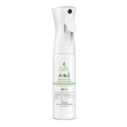 Pure and Natural Flea & Tick Spray for Dogs botanical spray bottle