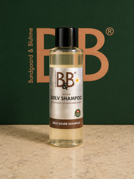 B&B Organic Silver Shampoo 100 mL bottle with colloidal silver