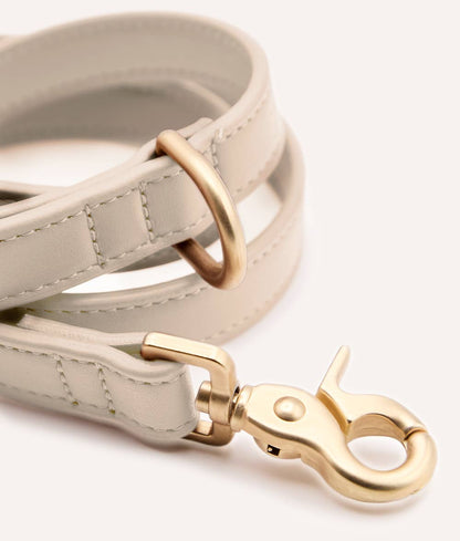 Close-up of Beige Jala Lignify® vegan leather and premium zamak hardware