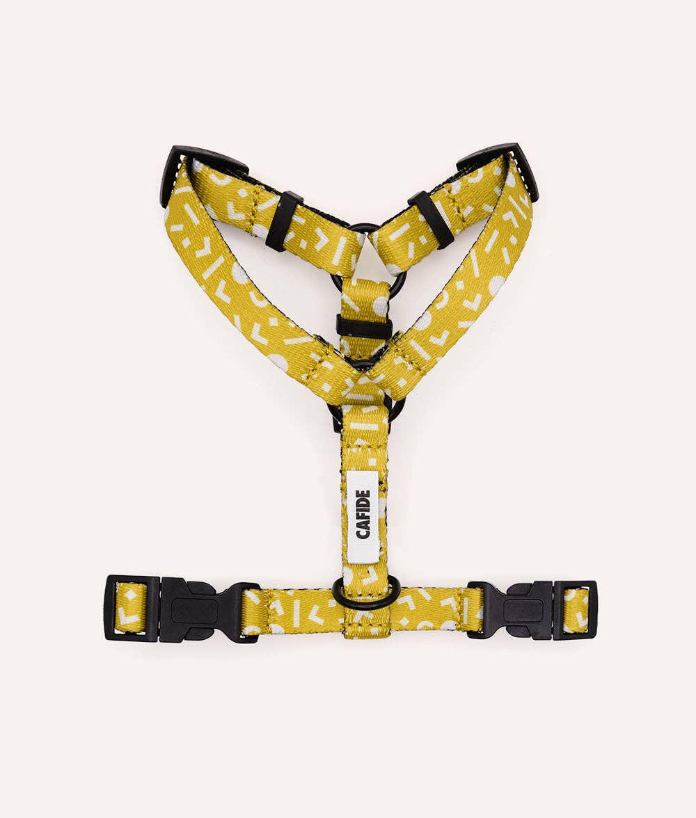 Memphis Mustard Design Recycled PET Harness | Juno | Size S