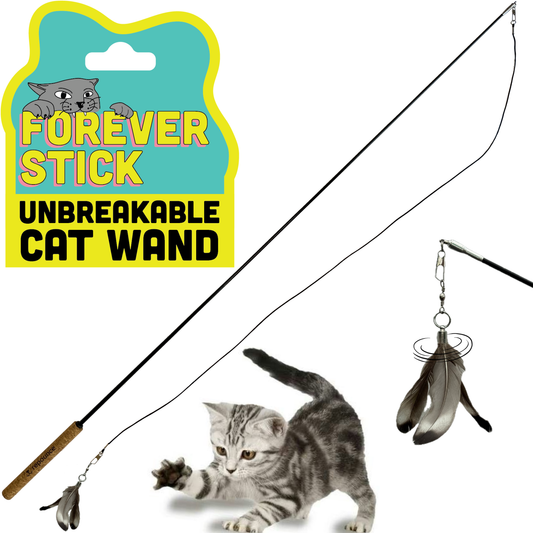 Forever Stick unbreakable interactive cat wand toy with cat