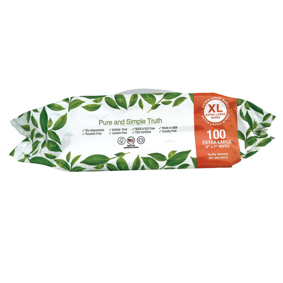Back of Fragrance-Free Grooming & Cleansing Wipes package showing product information and directions