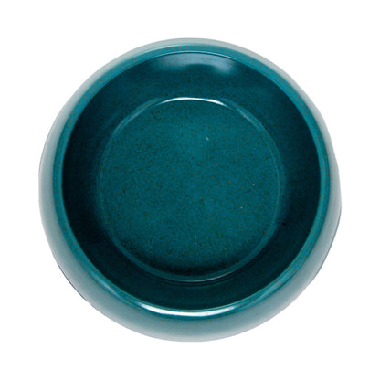 Top View of Teal Bamboo Dog Bowl – 16 oz Capacity