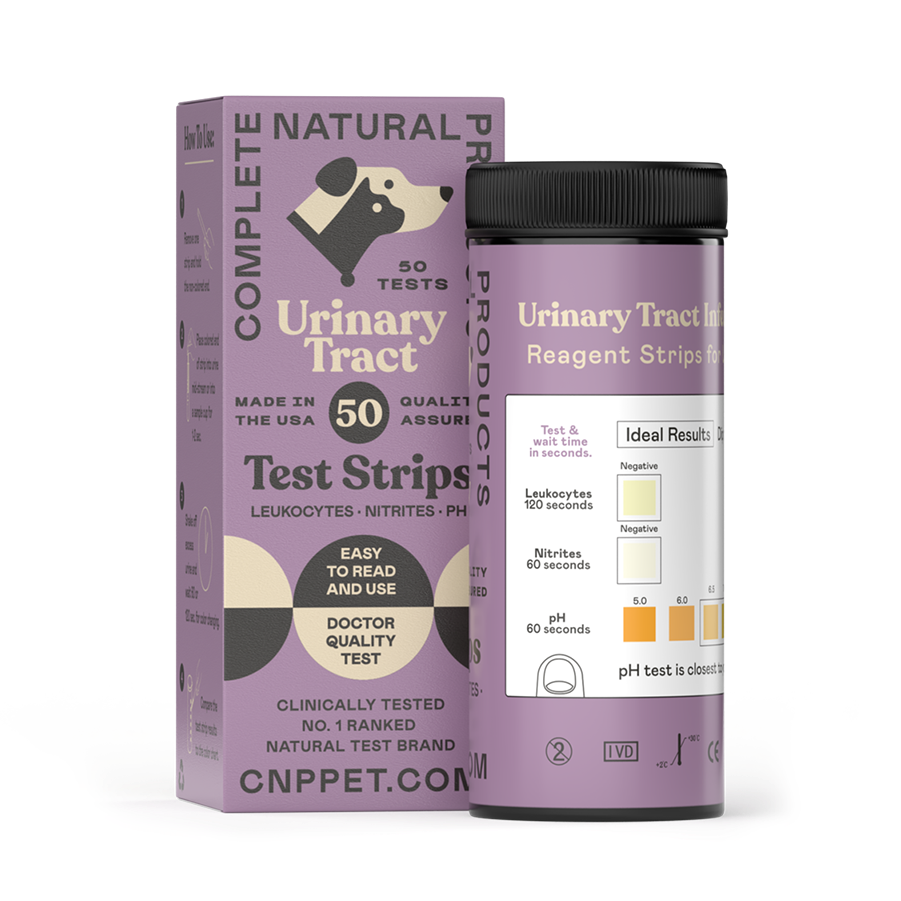 UTI Test Strips for dogs, cats, and companion animals with 50 at-home urine test strips