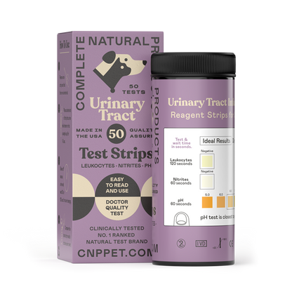UTI Test Strips for dogs, cats, and companion animals with 50 at-home urine test strips