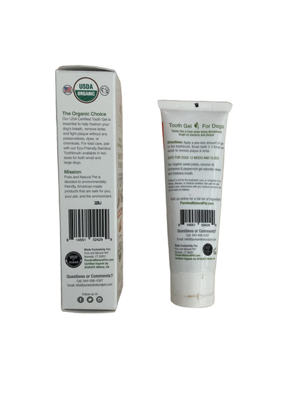 PURE and Natural Pet – Organic Dental Solutions® Tooth Gel for Dogs | 3 oz
