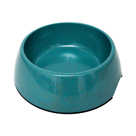 Top View of Teal Bamboo Dog Bowl – 16 oz Capacity