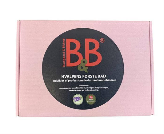 B&B Puppy’s First Bath gift box in pink