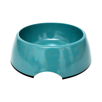 Teal Bamboo Dog Bowl – Eco-Friendly 16 oz Pet Bowl