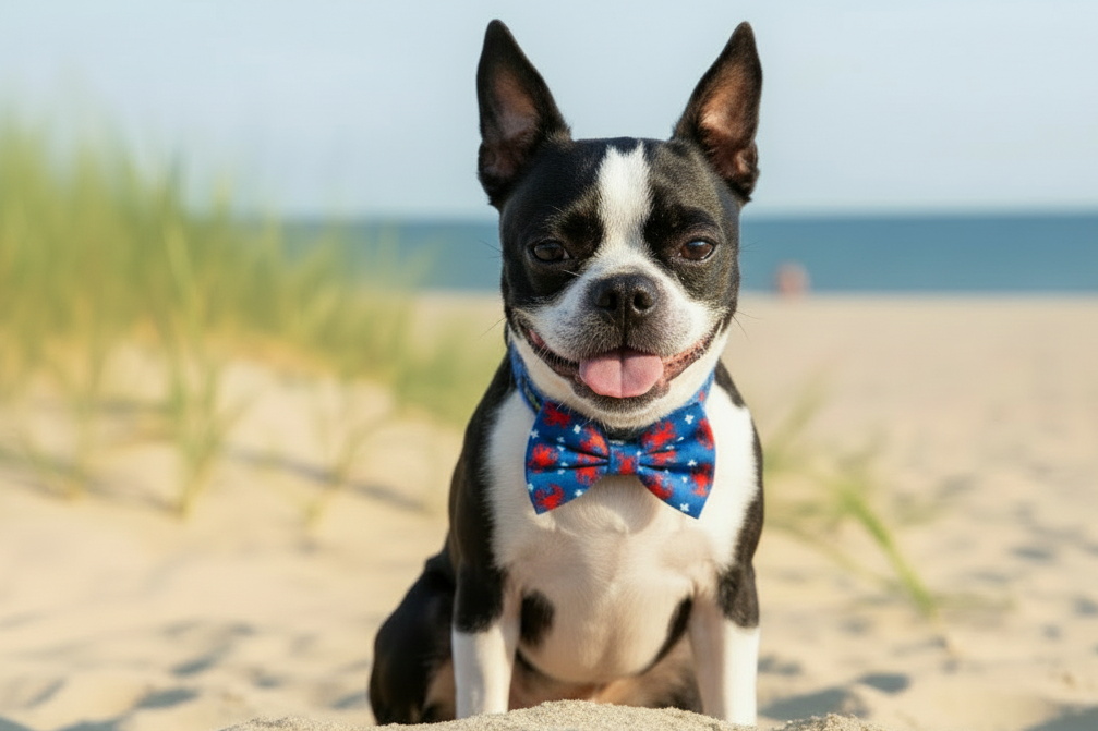EcoBark Nautical Bow Tie Dog Collar