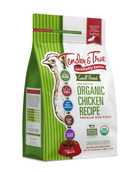 Tender & True Organic Small Breed Chicken & Liver Recipe Dry Dog Food 4 lb bag
