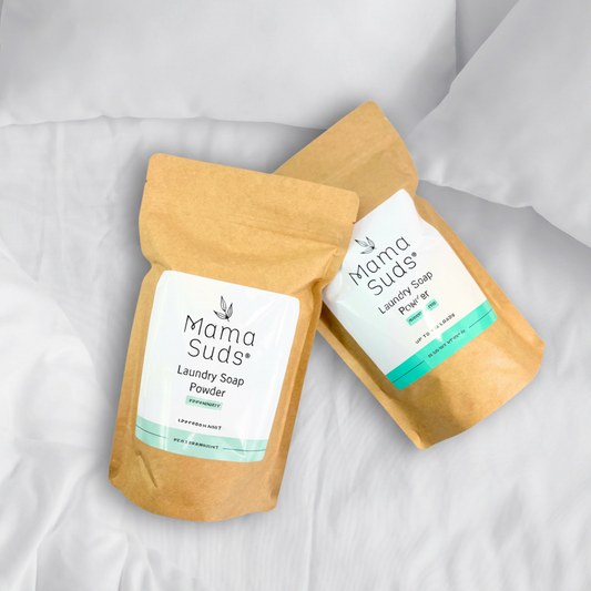 Mama Suds Peppermint Laundry Soap Powder natural laundry detergent for pet bedding, blankets, towels, and household laundry